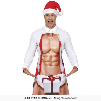 Vánoční pánská zástěra Santa Klause