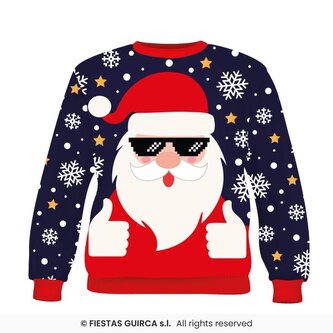 Vánoční dětský svetr se Santou 7-9 let