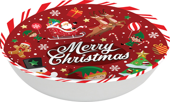 Miska s vánočním motivem z plastu 32 cm