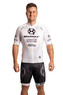 LAUF cyklistický set, bílý dres a černé kraťasy se šlemi