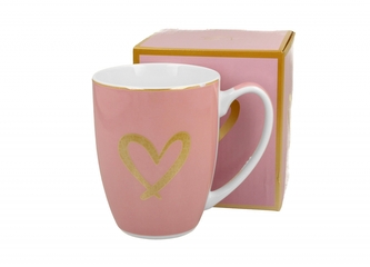 Porcelánový hrnek Heart 360 ml v dárkové krabičce