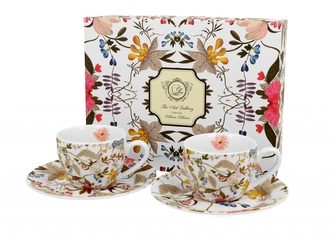 Porcelánový hrnek s podšálkem White W. Kilburn 90 ml, 2 ks v dárkové krabičce