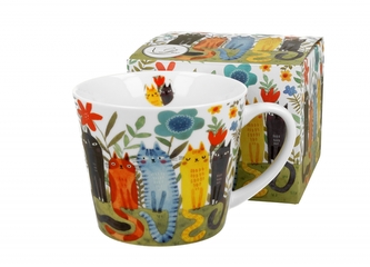 Porcelánový hrnek buclák Kočičí svět 600 ml v dárkové krabičce