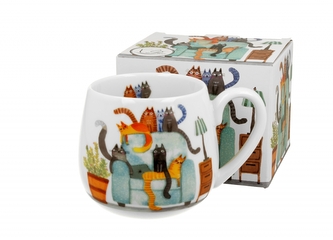 Porcelánový hrnek buclák Kočičí svět - The Chair 430 ml v dárkové krabičce
