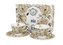 Porcelánový hrnek s podšálkem English Roses WHITE 100 ml, 2 ks v krabičce