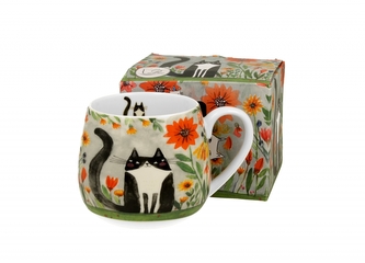 Porcelánový hrnek buclák Kočičí svět 430 ml v dárkové krabičce