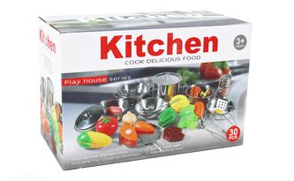 Kovová sada nádobí s příslušenstvím 30 ks