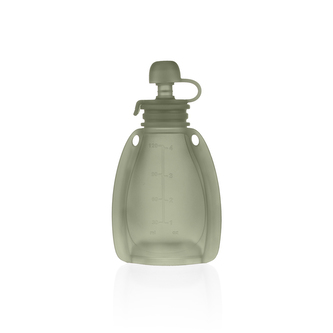 Silikonová plnitelná kapsička na dětskou stravu, Transparent Green