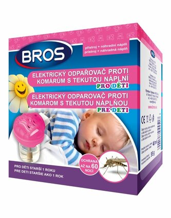 04451 Bros Elektrický odparovač proti komárom s tekutou náplňou, pre deti