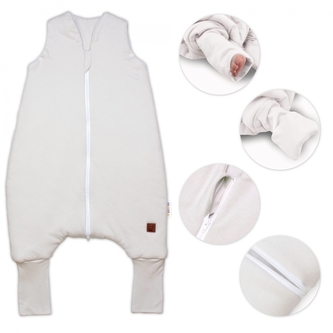 Teplý spací vak se zahrnovacími nohavičkami, Soft Hand Made, béžový, vel. M; M (2,5r-6l)