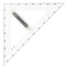 Wissner, Trojúhelník na tabuli 45 stupňů, 60 cm, magnetický, bílá