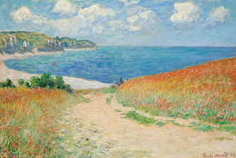 Plakát, Obraz - Path Through the Corn at Pourville (1882), 91.5 × 61 cm