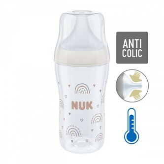 Skleněná kojenecká láhev NUK Perfect Match Temperature Control 230 ml Skleněná kojenecká láhev NUK Perfect Match Temperature Control 230 ml