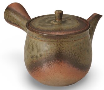 Japonská keramická Kyusu konvice zelenohnědá 350 ml