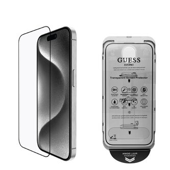 Guess Tvrzené Sklo 2.5D pro iPhone 16 Pro Max Black