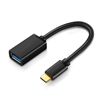 Adapter Ugreen US154 30701 USB-A 3.0 (żeński) / USB-C 3.0 (męski) OTG - czarny Adapter Ugreen US154 30701 USB-A 3.0 (żeński) / USB-C 3.0 (męski) OTG - czarny