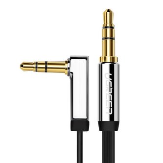 Ugreen płaski kabel przewód audio AUX 3,5 mm mini jack 2m srebrny (10599) Ugreen płaski kabel przewód audio AUX 3,5 mm mini jack 2m srebrny (10599)