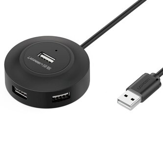Ugreen HUB 4w1 USB-A - 4xUSB-A 2.0 480Mb/s 1m czarny (CR106) Ugreen HUB 4w1 USB-A - 4xUSB-A 2.0 480Mb/s 1m czarny (CR106)