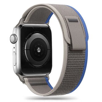 Pasek Tech-Protect Nylon na Apple Watch 4 / 5 / 6 / 7 / 8 / 9 / SE (38/40/41 mm) - szaro-niebieski