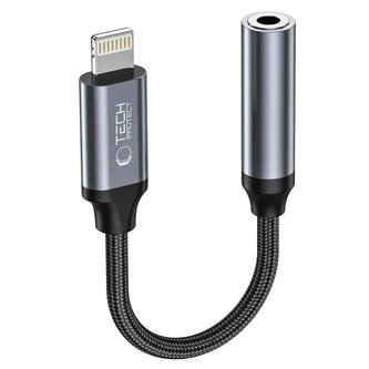 Adapter Tech-Protect UltraBoost Lightning / mini jack 3.5mm - czarny