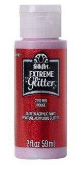 FolkArt Extreme Glitter 58 ml Barva: RED