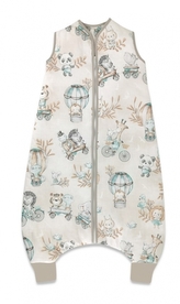 Spací vak s nohavičkami, oteplený, 103 cm, vel. M, ZOO na cestách, cappuccino/mátová; M (2,5r-6l)