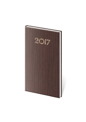 Diář 2017 - Madeira/týdenní kapesní hnědá
