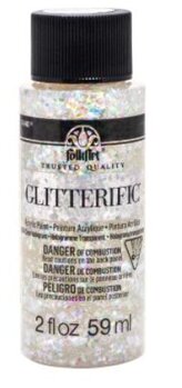 FolkArt Glitterific Acrylic Paint - Třpytivá akrylová barva 59 ml Glitterific: Clear Hologram