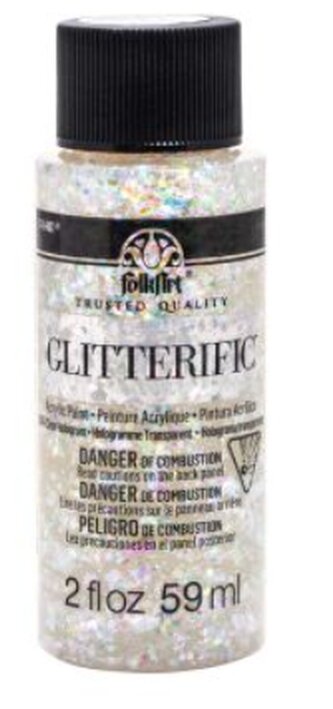 FolkArt Glitterific Acrylic Paint - Třpytivá akrylová barva 59 ml Glitterific: Clear Hologram