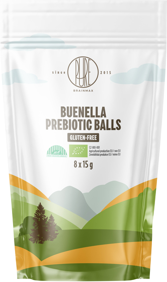 BrainMax Pure Prebiotic Balls Buenella, Prebiotické kuličky, Buenella, BIO, 8 ks
