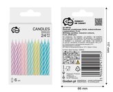 Świeczki urodzinowe makaronikowe 6cm 24szt