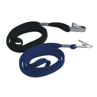 Šňůrka na krk s klipem, modrá, 50 ks