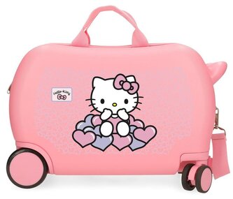 JOUMMABAGS Dětský kufřík na kolečkách Hello Kitty Hea  ABS plast, 45 cm