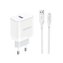 Ładowarka Dudao A20EU sieciowa USB-A 18W - biała + kabel USB-A - Lightning