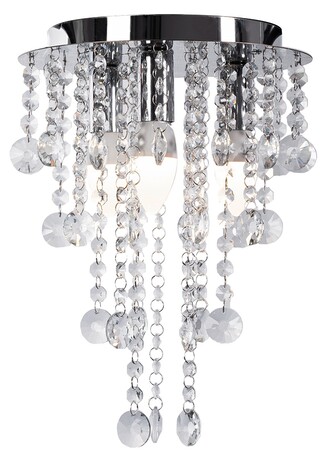 Křišťálové stropní svítidlo 392201 stříbrné