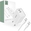 Ładowarka Tech-Protect C35W sieciowa 2x USB-C PD 35W z kablem USB-C / USB-C - biała