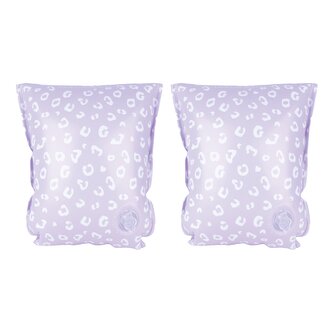 Rukávniky Leopard fialový 0-2 roky