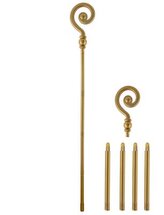 Zlatá mikulášská berla plastová, 155 cm