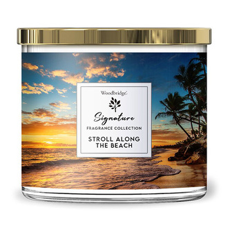 Svíčka ve skleněném válci Woodbridge, Procházka na pláži, 410 g