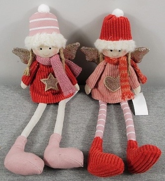 Pár plyšových sedících andílků