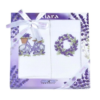 Praktik Dárková sada utěrek Kiara Levandule věnec a kolo 50x70 cm 2 ks