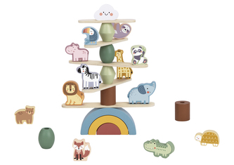 Balančná hra Zvieratá Pastel