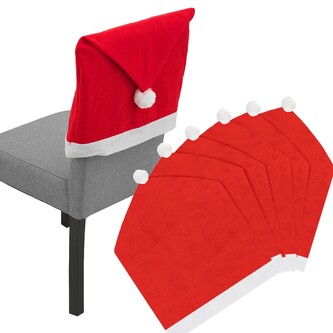 Sada 6 ks potahů na židle SANTA červená