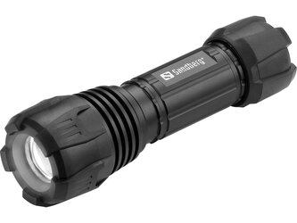 Sandberg Survivor Torch, svítilna na AAA baterie, černá