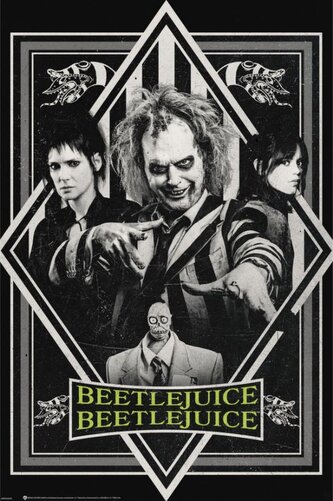 Plakát Beetlejuice 2: Černá & bílá (61 x 91,5 cm)
