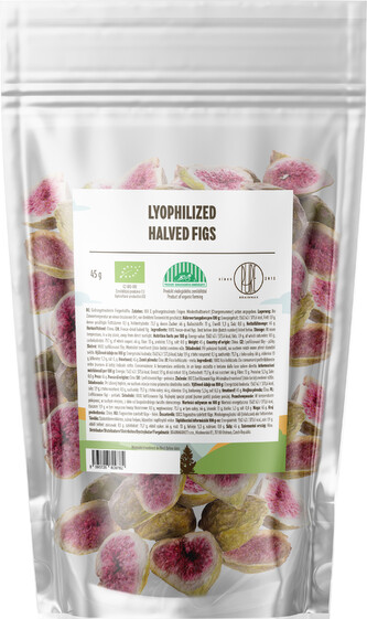 BrainMax Pure Lyophilized Halved Figs, Lyofilizované fíky půlky, 45 g