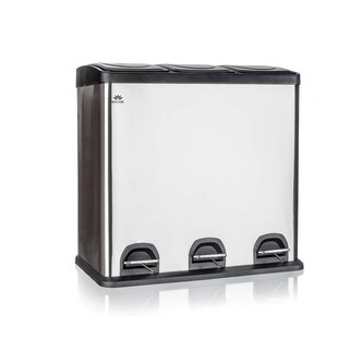 BRILANZ Koš recyklovací odpadkový nerezový SAVERY 60 l (3 x 20 l)