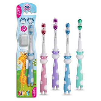 Spazzolino dětský kartáček Žirafa s krytkou JEMNÝ