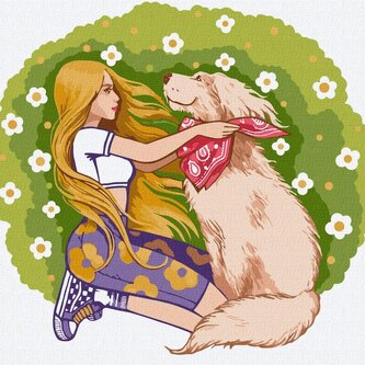 Malowanie po numerach - Czarujący puszysty...