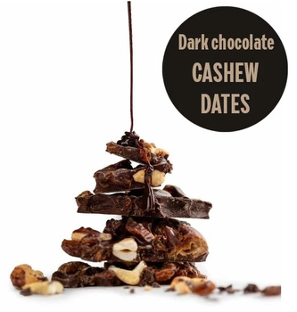 BrainMax Pure Lámaná čokoláda hořká, kešu a datle, BIO, 200 g